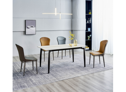 Essgruppe Moderner Esstisch Designer 6x Textilstühle Einsitzer Tische