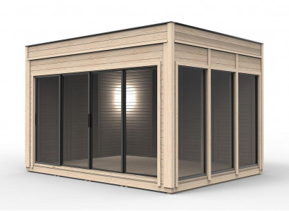 Campinghaus Holzhaus Gartenhaus Camping Häuschen Fertig Haus 464cm