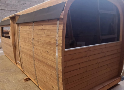 Holzsauna Außensauna Holz Kiefernholz Saunahaus Sauna Häuschen Haus