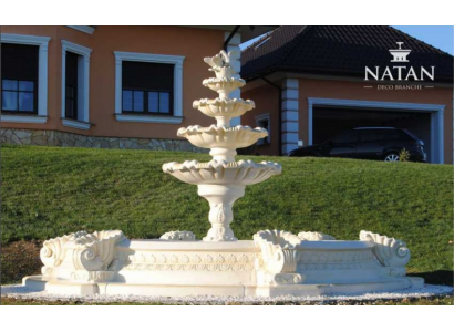 Becken Zierbrunnen Springbrunnen Skulptur Brunnen Garten Fontaine Teich Stadt