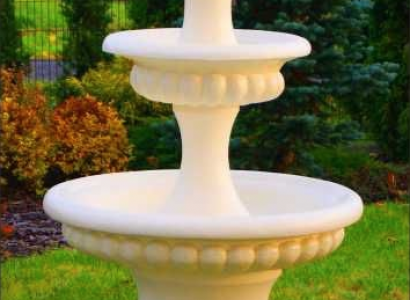 Springbrunnen Garten Teich Brunnen 211cm Steinbrunnen Gartenbrunnen Fontaine Neu
