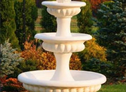 Springbrunnen Garten Teich Brunnen 205cm Steinbrunnen Gartenbrunnen Fontaine Neu