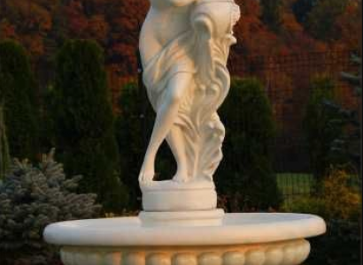 Zierbrunnen Springbrunnen Figur 196cm Brunnen Dekoration Garten Fontaine Teich