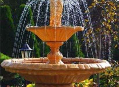 Springbrunnen Garten Teich Brunnen 215cm Steinbrunnen Gartenbrunnen Fontaine Neu