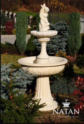 Springbrunnen Froschbrunnen Brunnen 189cm Steinbrunnen Gartenbrunnen Fontaine