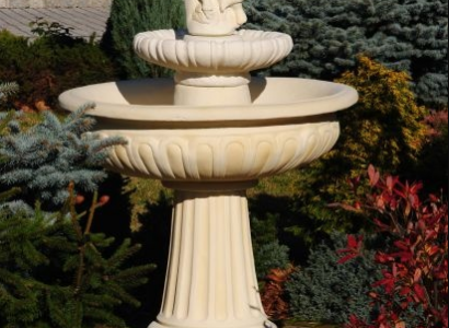 Springbrunnen Froschbrunnen Brunnen Steinbrunnen Fontaine 154cm Gartenbrunnen