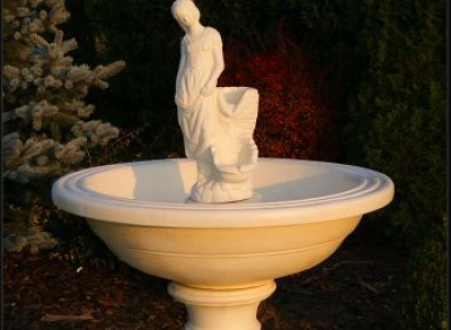 Springbrunnen Garten Teich Brunnen 136cm Steinbrunnen Gartenbrunnen Fontaine Neu