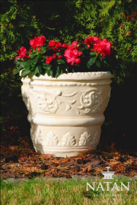 Blumenkorb Blumen Vase Gefäss Garten Dekoration Statue Figuren Kasten Terrasse