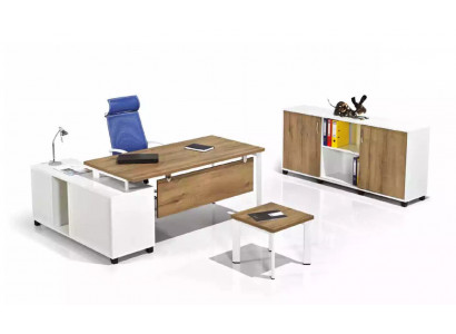 Luxus Weiße Arbeitszimmer Möbel Büroeinrichtung Garnitur Set Neu 3tlg