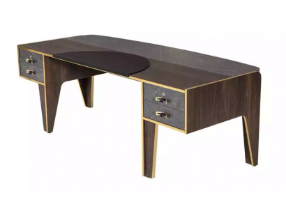 Schreibtisch Mit Schubladen Arbeitszimmermöbel Tisch Luxus Office 220x95