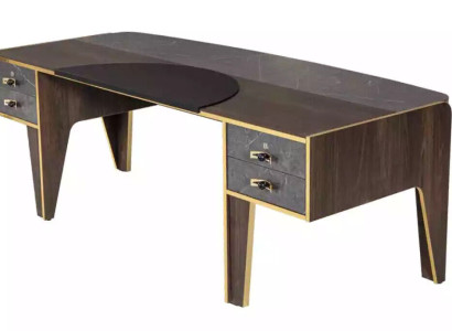 Schreibtisch Mit Schubladen Arbeitszimmermöbel Tisch Luxus Office 220x95