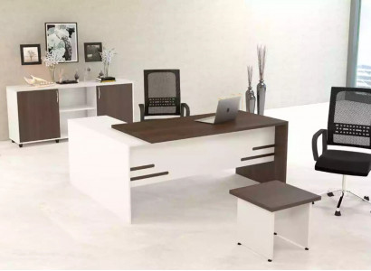 Weißes Büro Set Luxus Arbeitszimmer Einrichtung Komplettes Set 3tlg