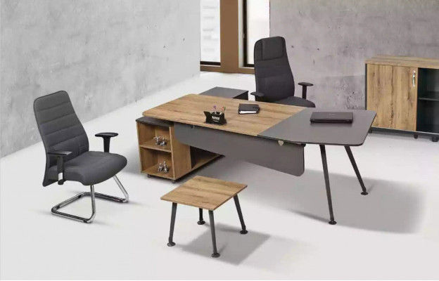 Eckschreibtisch Tisch Büro Tische Schreibtische 2tlg Möbel Chefschreibtisch