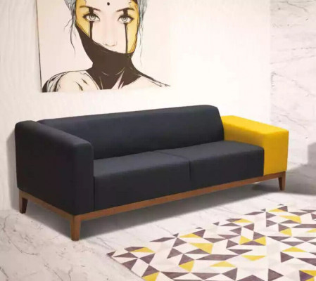 Dreisitzer Sofa Couch Arbeitzimmer Luxus Möbel Textil Polstersofa
