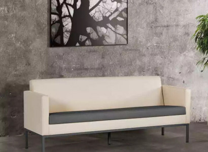 Büroeinrichtung Sofa Couch 3 Sitzer Arbeitszimmer Polstersofa Textil Möbel