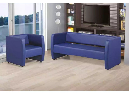 Sofa 2 Sitzer Luxus Couch Arbeitszimmer Büroeinrichtung Textil Möbel