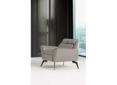 Luxus Sessel Arbeitzimmer Grau Sitz Einrichtung Neu Polstersessel