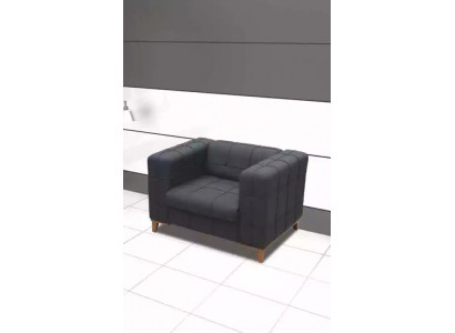 Sessel Schwarz Sitz Arbeitzimmer Modern Designer Polstersessel Neu
