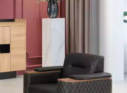 Sessel Arbeitszimmer Büroeinrichtung Luxus Sitz Möbel Textil Stoff Neu