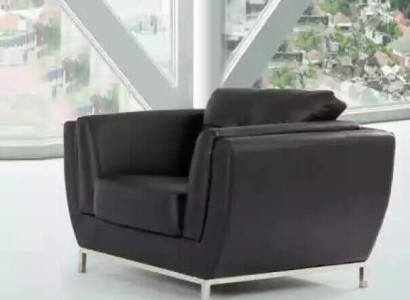 Schwarz Sessel Arbeitszimmer Büro Möbel Luxus Polster Stoff Neu