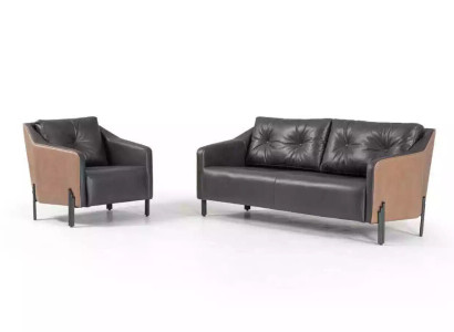 Sessel Arbeitszimmer Sitz Moderner Design Büro Polstersessel Textil Möbel