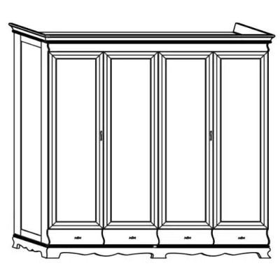 Kleiderschrank Schlafzimmer Schrank braun Farbe Barock Rokoko Schränke