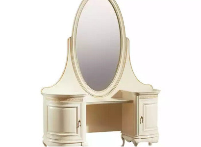 Schminktisch Spiegel Schlafzimmer Luxusmöbel beige Konsolen Sideboard Tisch