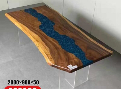 Esstisch Meer Wasser River Echtes Holz Flusstisch 200x90 Tische Epoxidharz Neu