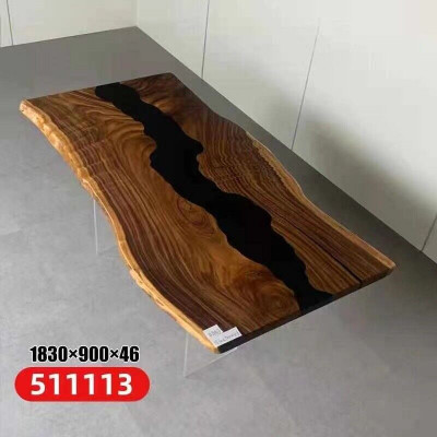 Epoxid Harz Fluss Tisch Echtes Holz Schwarz Wasser Tissche Epoxy Möbel Neu