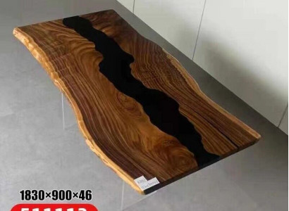 Table Epoxidharz Esstisch Echtes Holz Massiv Tische 183x90 Flusstisch