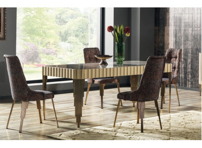 Modern Esstisch 4x Stühle Esszimmer Set Designer Garnitur 5tlg stil Tisch