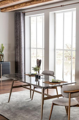 Esszimmertisch Esstisch Tisch Essecke Marmor Schwarz Esszimmer Design