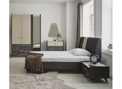 Luxuriöses stilvolle Schlafzimmer Modernes Einrichtung Bett 5tlg. Sets