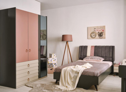 Schlafzimmer Set Bett Nachttisch Kleiderschrank Modern Luxus Setra Set