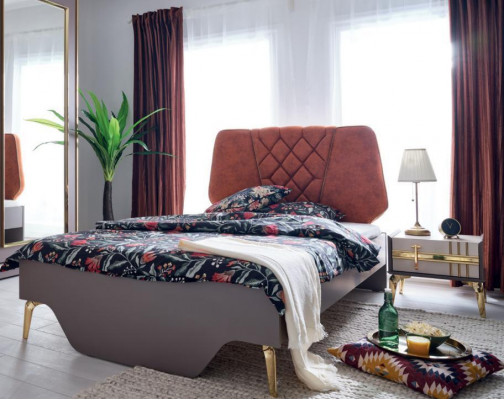 Luxuriöses modern Schlafzimmermöbel Set Bett Nachttisch Schreibtisch neu