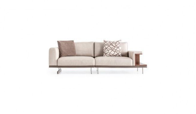 Modernes Beiges Ecksofa Luxus L-Form Couch Stoffsofas Wohnzimmermöbel