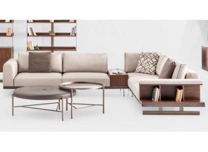 Beiges Stoffsofa Ecksofa Sofa L form Sofas Stoff Luxus Möbel Wohnzimmer