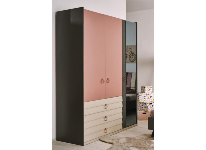 Moderner Kleiderschrank Luxus Schrank Holz Schränke Glas Schlafzimer neu