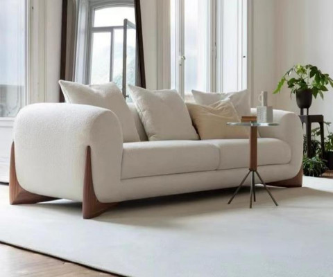 Sofa 3 Sitzer Weiß Hochwertig Polster Sofas Design Textil neu Modern