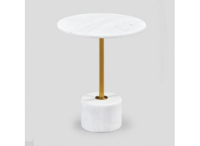 luxuriöse Couchtisch Tische Rund modern Marmor Weiß Beistelltisch neu