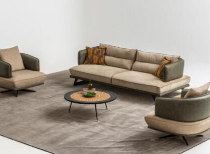 Wohnzimmer Modern Sofa Set Designer Couch Garnitur Polster 3-Sitzer 2x Sessel