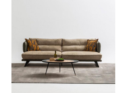 Luxus Sofagarnitur Sofa 3 Sitzer Sessel Stoff Modern Mehrfarbig Modern Set neu