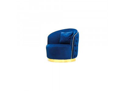 Blauer Chesterfield Sessel Wohnzimmer Rundsessel Designer Einsitzer.  xlmoebel.de
