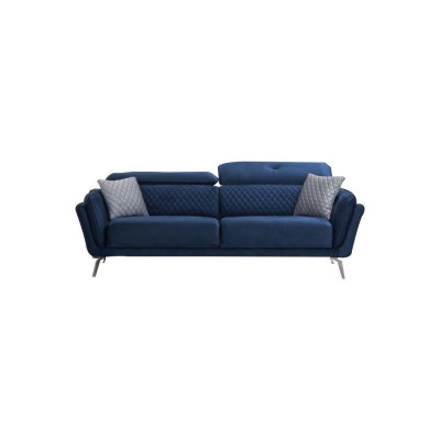 Exquisite Sofagarnitur Blauer Dreisitzer Designer Sessel Polster Möbel