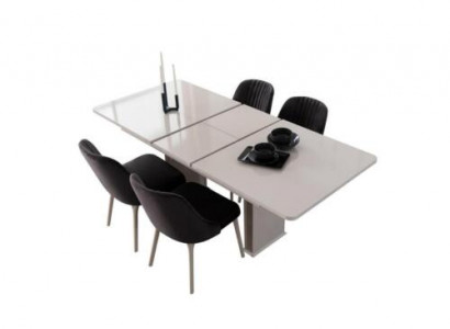 Esszimmer Möbel Weißer Esstisch Essgruppe Designer Stühle 5tlg Set Neu