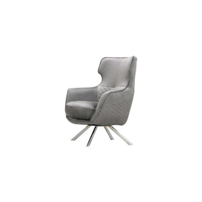Innovativer Grauer Sessel Luxuriöser Clubsessel Wohnzimmer Lehnsessel