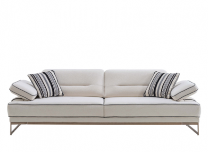 Weißes Sofa Exklusiver 3-Sitzer Wohnzimmer Textil Polster Couch Neu