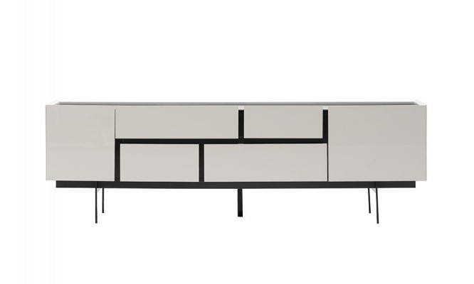 Luxus rtv Lowboard tv Ständer Sideboard Wohnzimmer Holz Weiß Modern