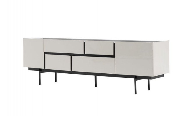 Luxus rtv Lowboard tv Ständer Sideboard Wohnzimmer Holz Weiß Modern