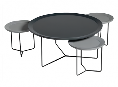 Couchtisch Gruppe Kaffeetisch Sofatisch Beistelltisch Schwarz Tisch